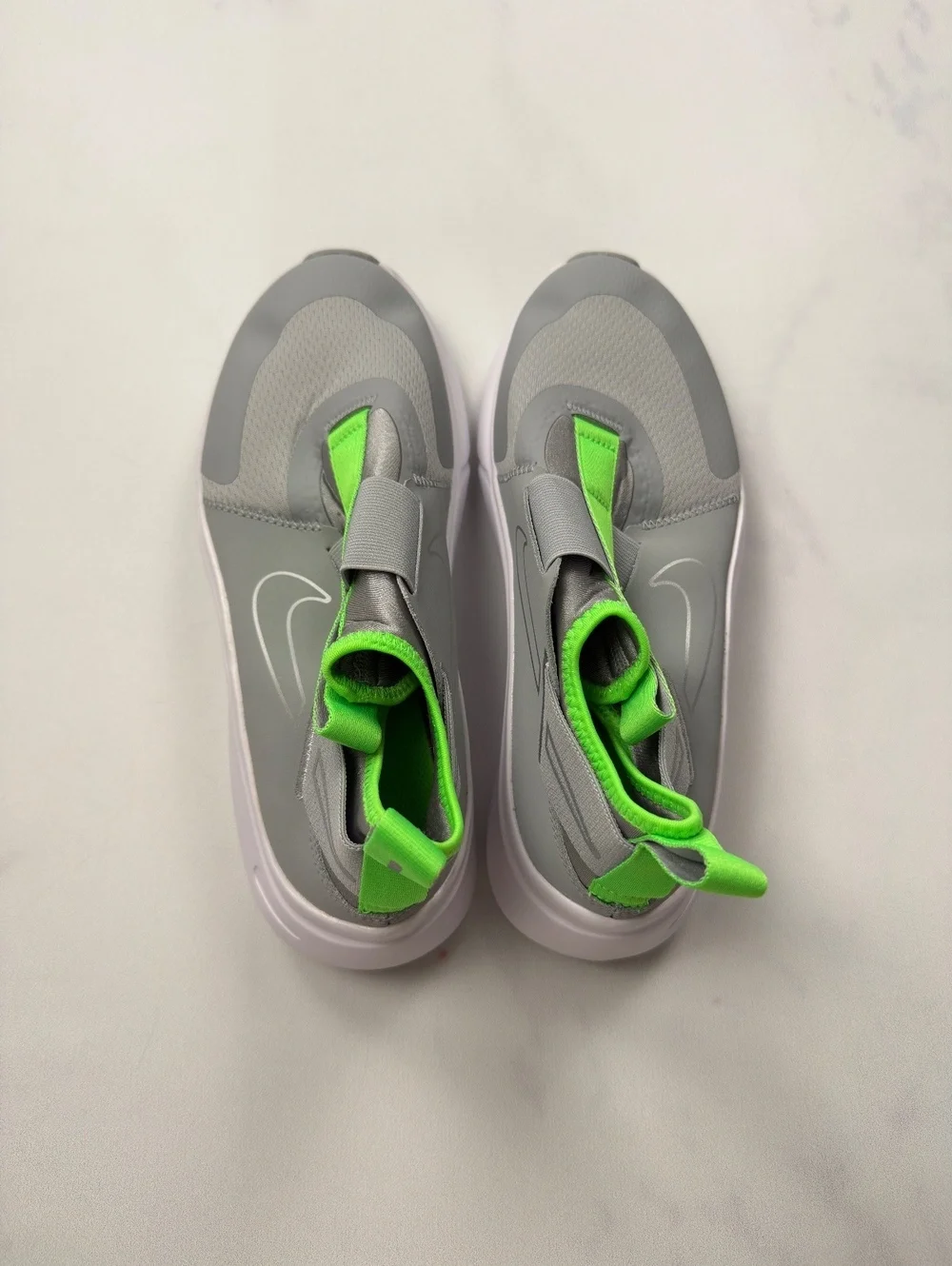 Nike Slip-On Flex Runners Sneakers Gray Green Athletic Casual - Boys 7Y